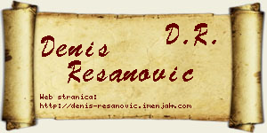 Denis Resanović vizit kartica